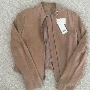 VINCE tan suede jacket size 2, never been worn